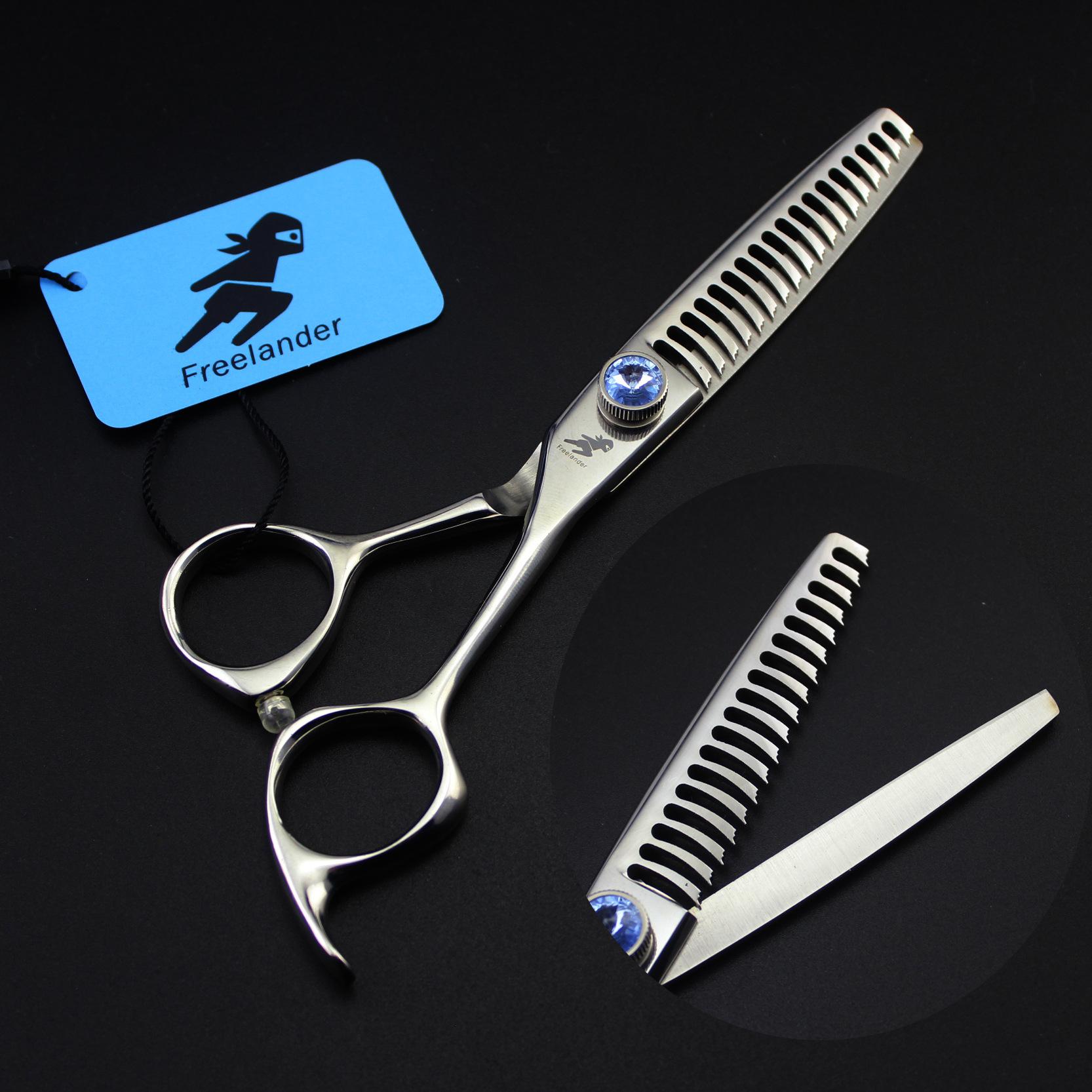 6.0 inch, Freelander 18 teeth, high-end hair scissors, hair scissors, bangs scissors, tooth scissors, thin 18 teeth