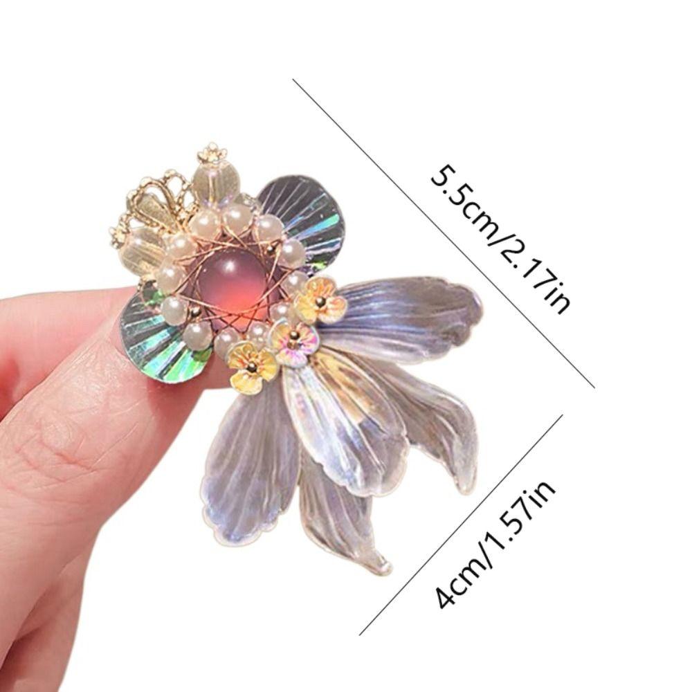 Colorful Hair Clips Cute Design Hanfu Accessories Jewelry Elegant Duckbill Clip Hair Decoration