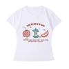Summer new niche special cartoon sweet couple wear cotton short-sleeved T-shirt casual versatile men's and women's tops