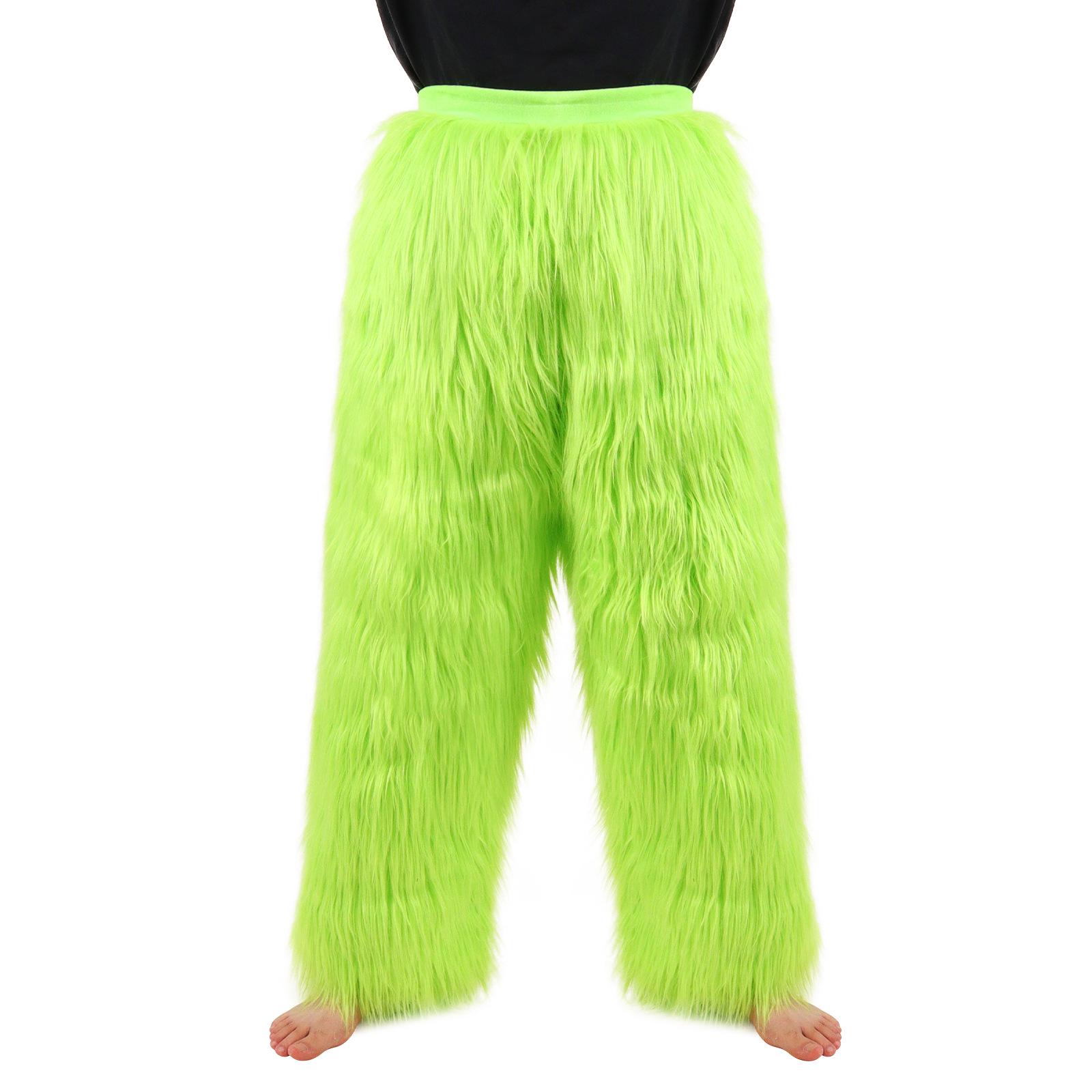 Green Grinch Christmas Thermal Pants Cosplay Costume for Parties