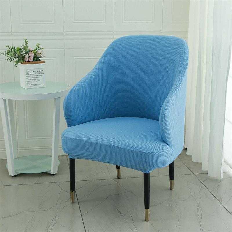 Nordic Style Computer Universal Semicircular Office with Armrests and Full-inclusive Dining Chair Cover Curved Small Sofa Cover