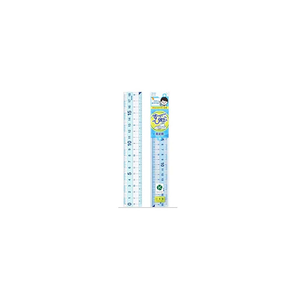 Japanese Product Reimei Teacher Recommended Straight Ruler 18cm APJ136 (Pack of 2)