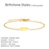 eManco Personalized Minimalist Birthstone Bracelet Stainless Steel PVD Gold Color Women's Birthday Gifts Daily Wear Celebrations
