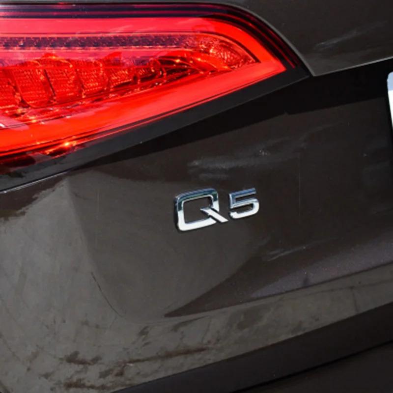 2026 3D High Quality ABS Plastic for Audi Q5 Chrome Black Edition Car Emblem Trunk Letters Badge Stickers Auto Sticker Accessories