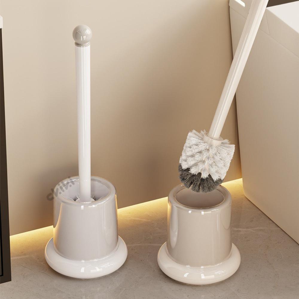 Minimalist Toilet Brush Set Modern Sleek Bathroom Cleaning Tools with Holder Home Bathroom Clean Organizer Bathroom Accessories