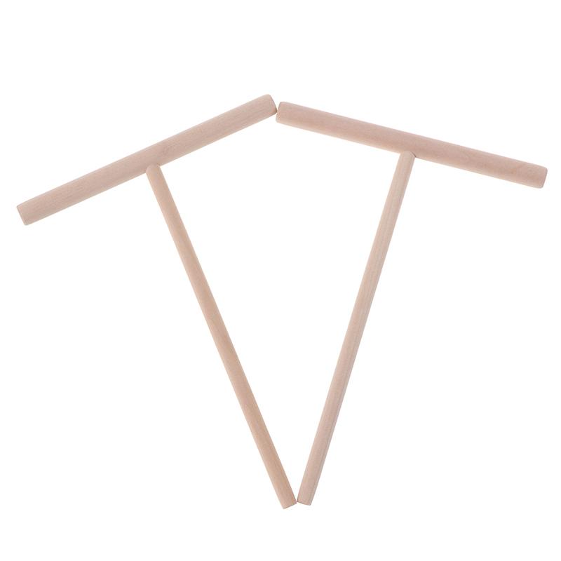 2ks Dřevěné hrábě ve tvaru T na kulaté těsto Nátěr na palačinky na krepování Kuchyňské nářadí