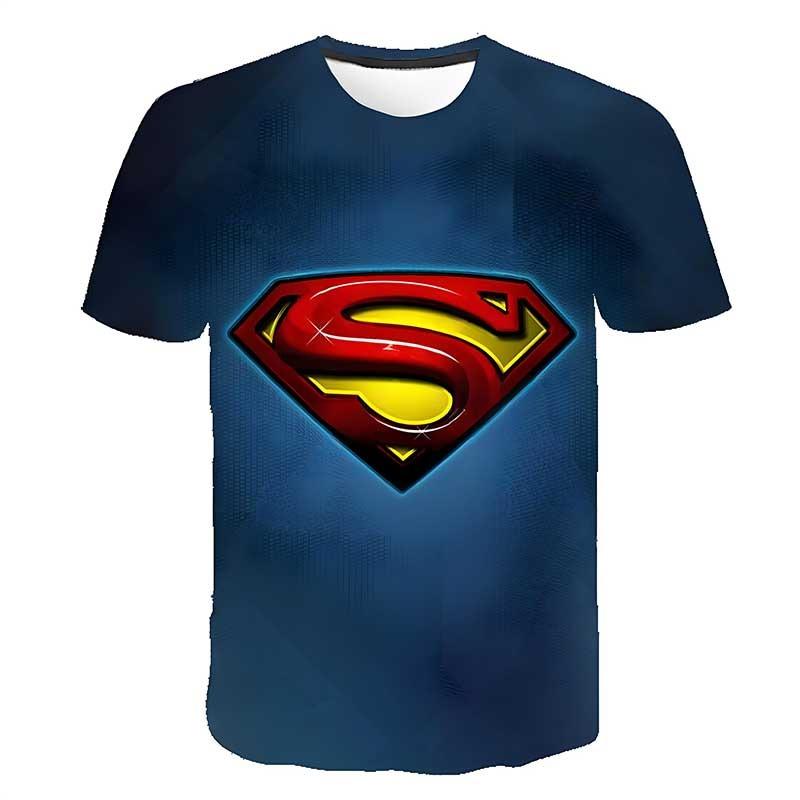 Summer New SuperHero Superman Children's 3d Printed T-Shirt Children's Summer Fashion Short Sleeved T-Shirt Tops