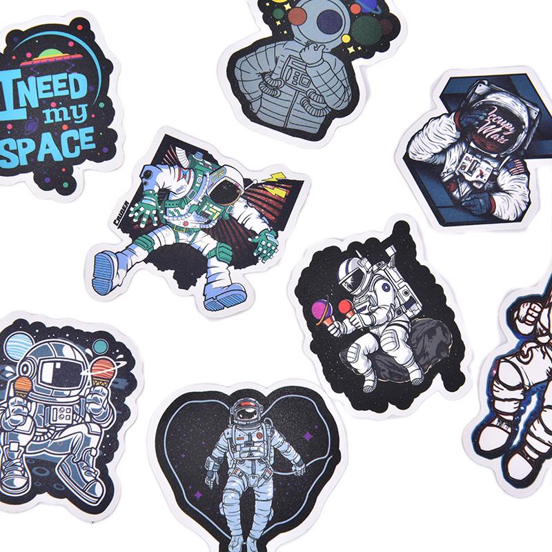 50Pcs Spaceman Spaceport Skateboard Stickers Laptop Luggage Decals Sticker