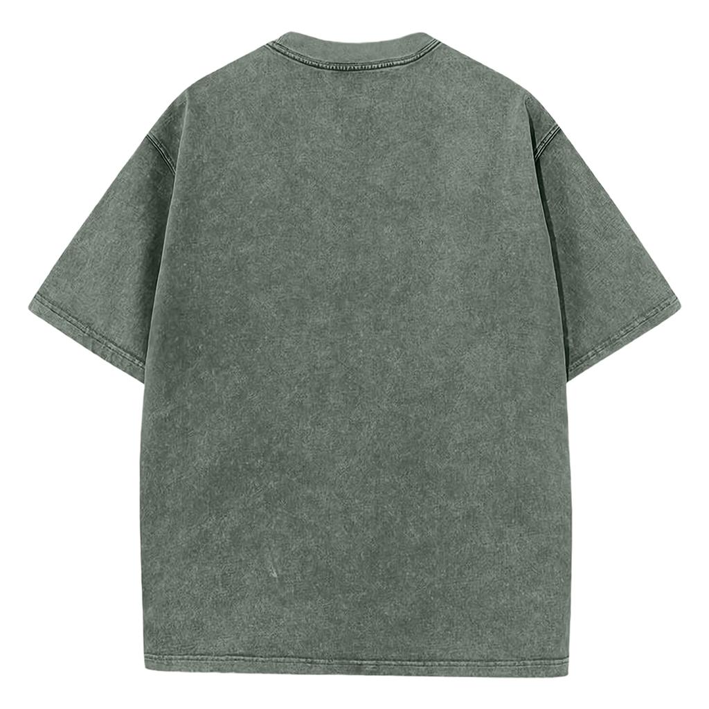 Men's Vintage Washed Crew Neck Short Sleeve T Shirt Independence Day Graphic Print Casual Fit Soft Fabric Comfortable Wear