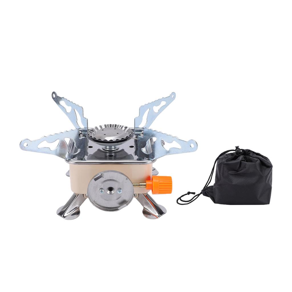 Portable Camping Stove 2800W Stainless Steel Foldable Mini Butane Gas Stove with Electronic Ignition for Hiking Picnic