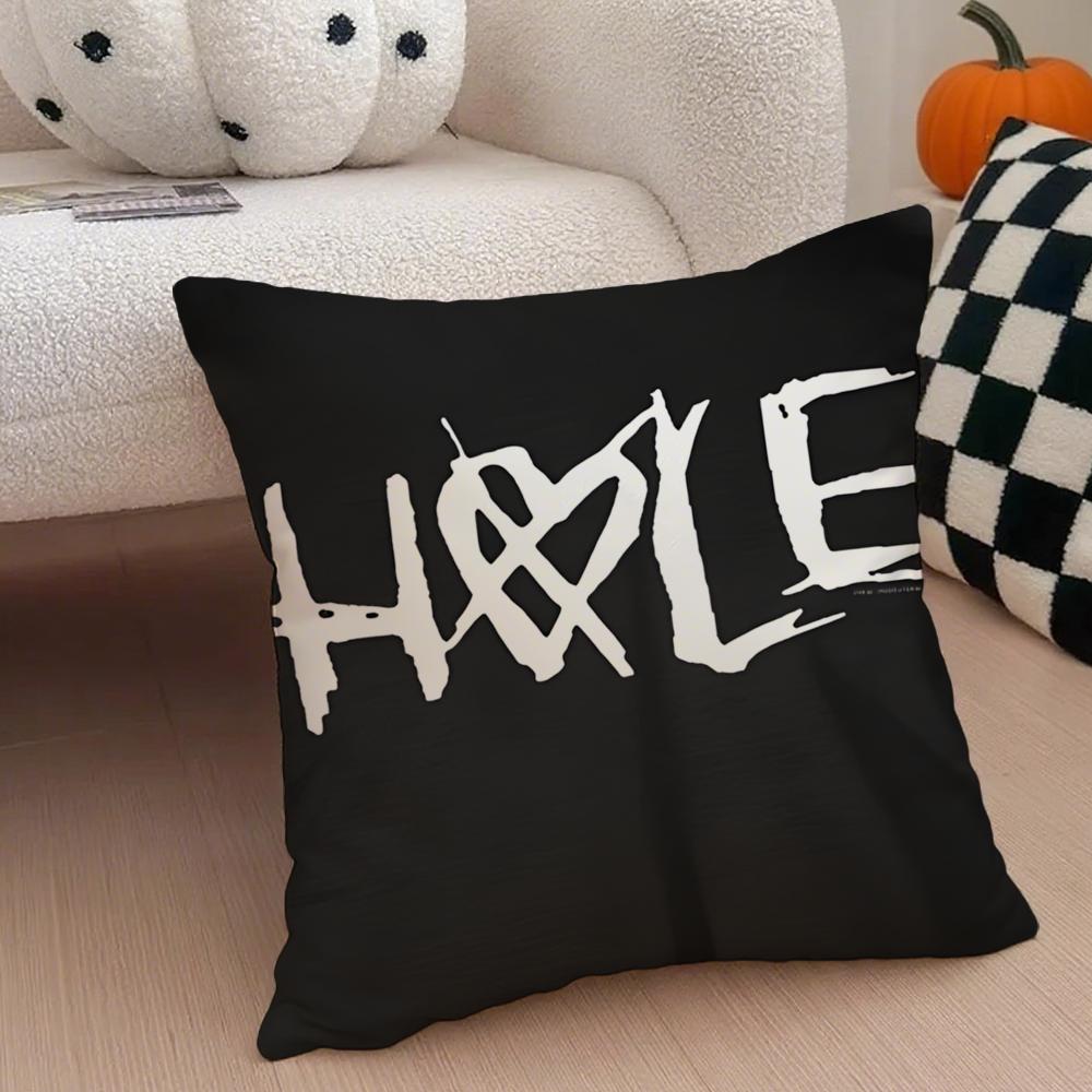 Band Rock Band H-Hole Cushion Cover Throw Pillow Cover Hidden Button Durable Polyester Chair Cushion