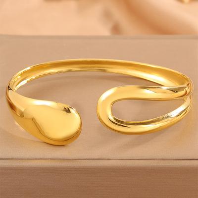 Irregular Design Color Women's Light Luxury Elegant Open Bracelet