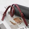 1Pc  Removable Double Buckle Leather Bag Strap, Pressed Line Crossbody Shoulder Bag Strap Pu Stitch DIY Handmade Bag Strap