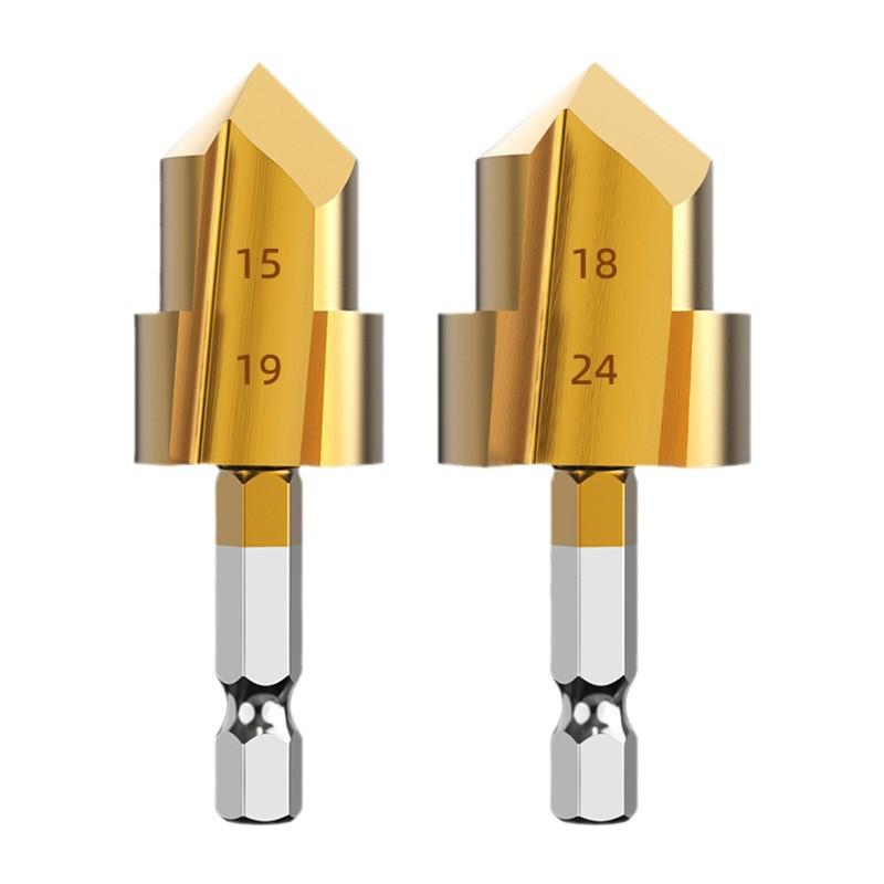 Hexagonal PPR Step Drill Bit - Multi-Layer Countersink & Deburrer (20/25/32)