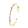 Bracelet Women's Personality Trend Opening Adjustable Diamond Water Wave Pattern Versatile Cool Style Bracelet