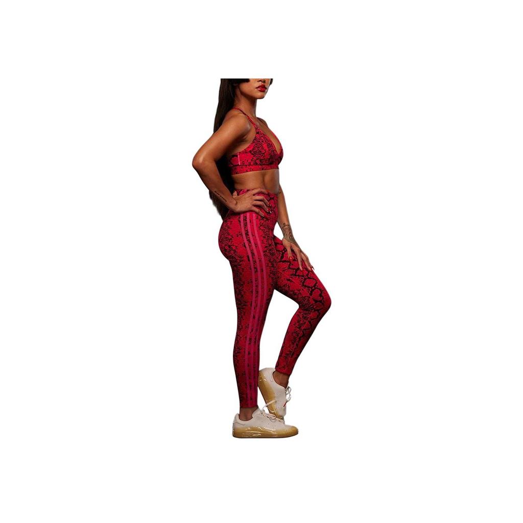 adidas Ivy Park Allover Comfortable Printed Leggings Women Leggings Red Black HH9822