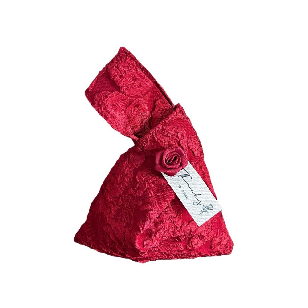 

Flower Pendant Tassel Knot Wrist Bag Printing Butterfly Orchid/Rose Wedding Candy Bag Temperament Make Up Pouch Small Item Pouch