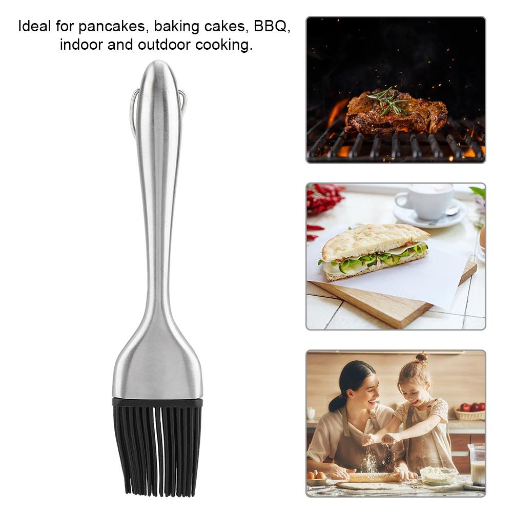 Stainless Steel BBQ Oil Brush Basting Pastry Cake Baking Brush