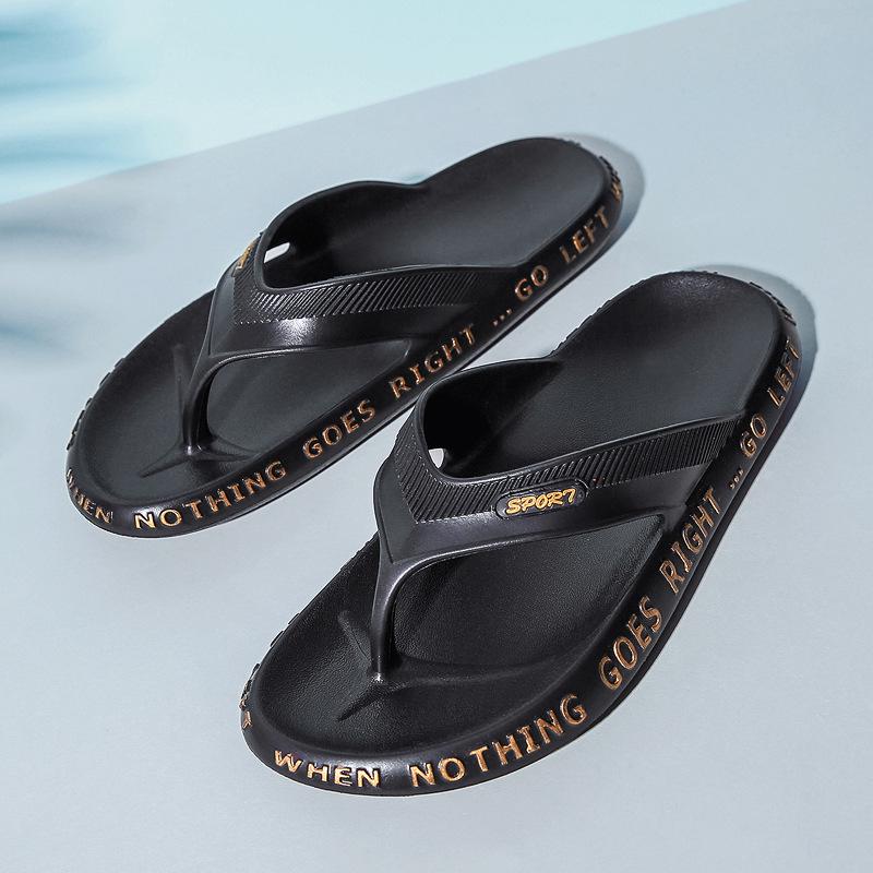 

Модные летние шлепанцы, индивидуальные, для отдыха на природе, пляжные, корейская версия, нескользящие, 2024, верхняя одежда, сандалии, сандалии и тапочки для мужчин 44 чёрный