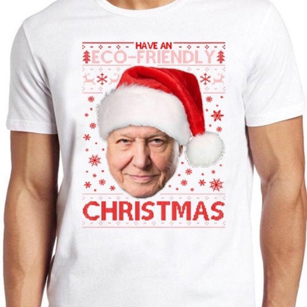 

Футболка из 100% хлопка плотностью 230 г/м2 с надписью «David Attenborough», рождественский забавный подарок, крутая подарочная футболка 352