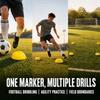 5PCS PE Soccer Marker Set Top Hole Sports Marker Discs Portable Agility Marker Set  Outdoor Exercise