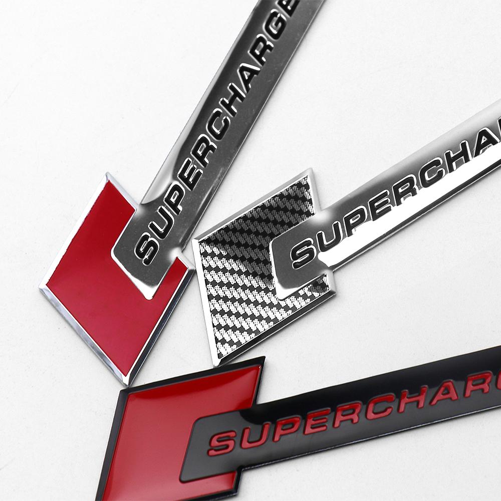 1/2pcs 3D Aluminum For sq SUPERCHARGED Badge Logo Car Body Rear Trunk Decoration Emblem Sticker Auto Modification Accessories