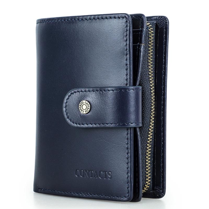 

Мужской многофункциональный кошелек-клатч из кожи Crazy Horse Black Angel с RFID-защитой