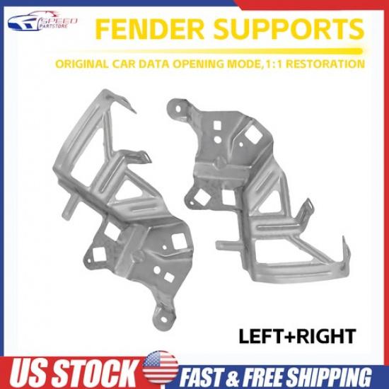 2Pcs Mudguard Flap Support Fender Bracket For Honda Civic 2016- Gray LH & RH