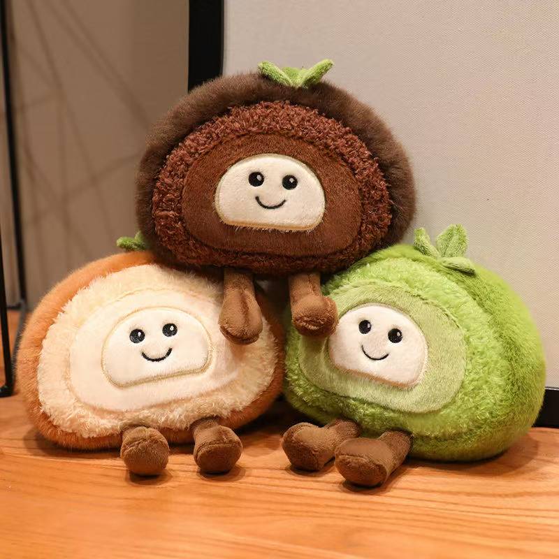 Latest Swiss Roll Cake Doll Kawaii Stuffed Plush Toy Handmade Doll Cartoon Anime Cute Children's Birthday Gift Fun Doll