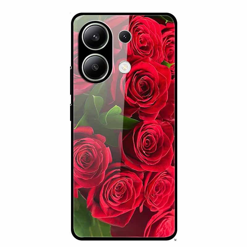 Glass Case For Xiaomi Redmi Note 13 Case Soft Bumper Tempered Glass Hard Back Cover For Redmi Note 13 Pro Phone Case Funda Coque
