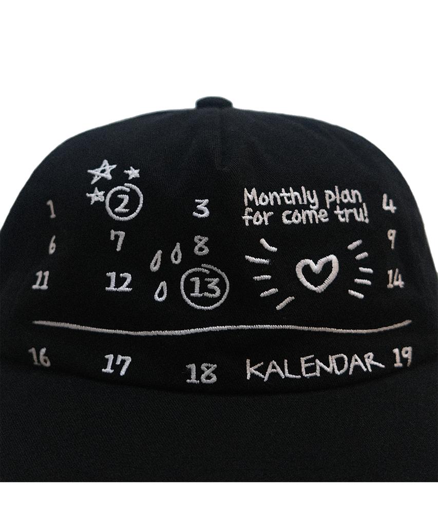 Kalenda Monthly Plan 5Pannel Cap - Black