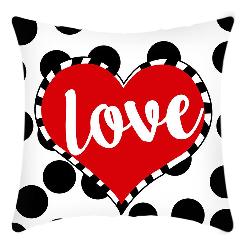 Printed Pillowcase Valentine's Day Love Letter Home Living Room Cushion Cover Bedroom Bedside Cushion Cover