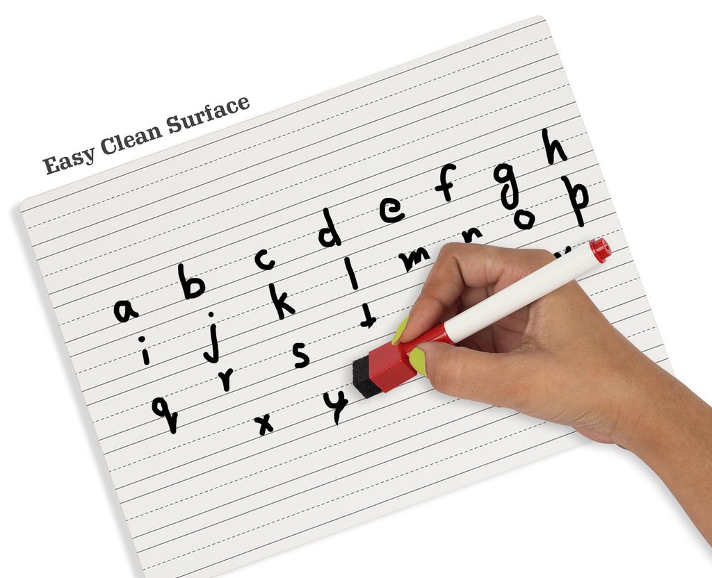 Inkdotpot Dry Erase Board For Kids 9 X 12 Double Sided Lined Blank Dry Erase Lapboard W 4 Markers For Home School (4 Piece