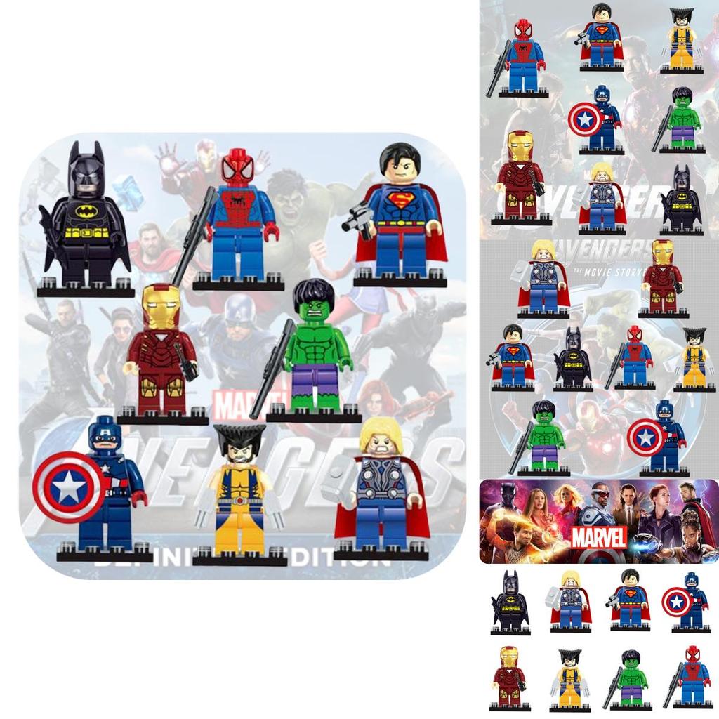 High-quality D818-898 Superhero Mini Particle Building Blocks Toy For Diy Assembly Abs Plastic Material 8 Colors Available