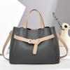 Pu Material Multilayer Handbag With Spliced Color Blocks For Daily Use