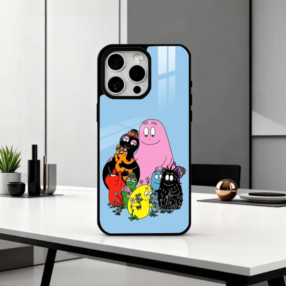 Tiny Cute B-BarbapapaS Phone Case For iPhone17,16,15,14,13,12,11 Plus,Pro Max Magnetic For Magsafe Wireless Charging