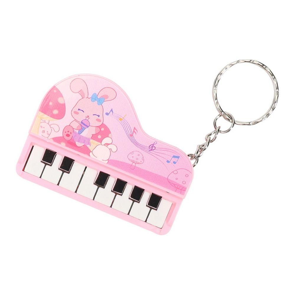 Bear Mini Electronic Piano Keychain Vertical Musical Instrument Piano Keyring Bag Accessories