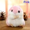 Kawaii Cute Soft Hamster Keyrings Keychains Faux Rabbit Fur Pompom Fluffy Trinkets Car Handbag Pendant Key Chian Ring Holder