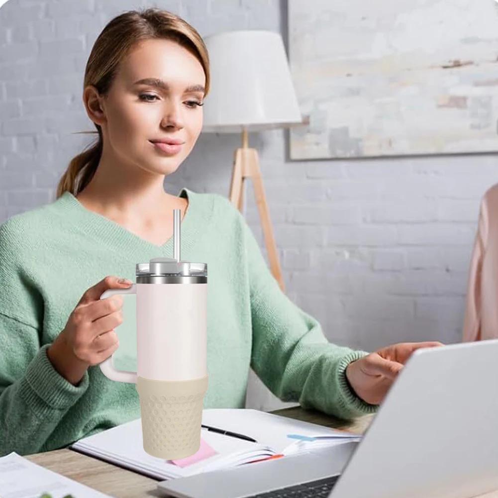 Outdoor Camping Wasserflasche Stiefelmanschette für Stanley Quencher Adventure Tumbler 40oz Silikon Wasserbecher Bodenschutzmanschette