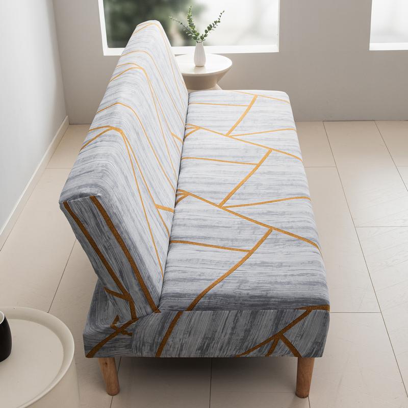 Futon Sofa Folding Sofa Bed Cover Sofa Covers Spandex Stretch Double Seat Cover Slipcovers for Living Room Geometric Print