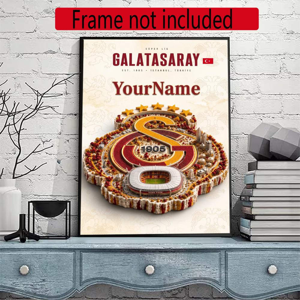 Galatasaray Personalized Text Diamond Painting Round Diamond Mosaic Rhinestones Diamond Embroidery Craft Kit Wall Decor Without Frame