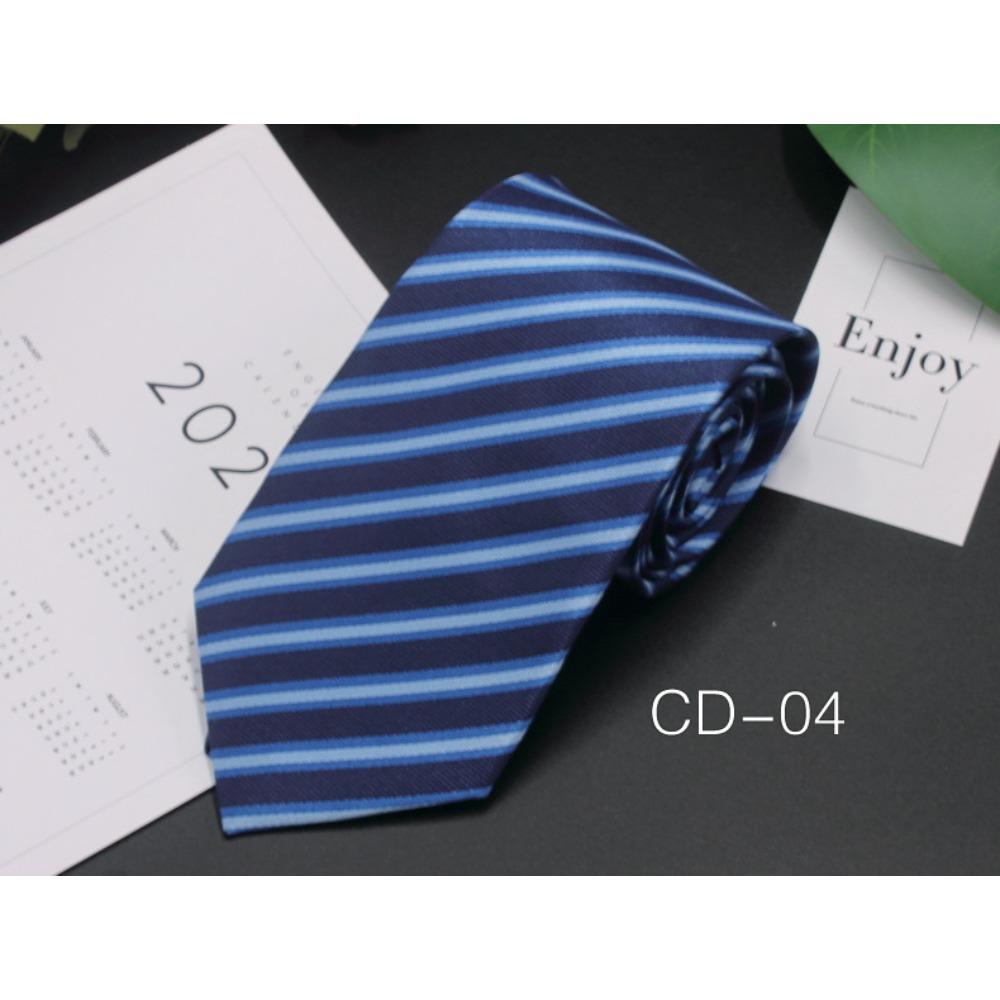 Men's Business Tie 8cm Professional Dress Interview Striped Tie Stylish Business-style Ties Navy Black Multi-colorTraditional Hand-knotted Design