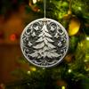 2D Acrylic Christmas Ornament Lightweight Home Office Indoor Holiday Party Xmas Tree Hanging Decoration Pendant Festival Gift