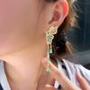 Nadel Leichte Luxusatmosphäre Schmetterling Wassertropfen Fransenohrringe Modifizieren Gesichtsform Temperament Fliegen Zusammen Zirkonia-Ohrringe