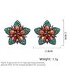 Women's Light Luxury Design Elegant Inlaid Zircon Flower Earrings Fashionable And Versatile Niche Design Earrings