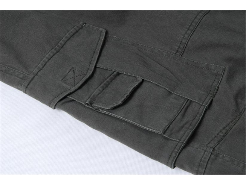 Herren Übergröße Elastischer Bund Weites Bein Mehrfach-Taschen Hose für Frühling und Herbst