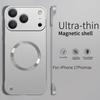 Ultra Thin PC Frameless Matte Phone Cases For iPhone 17 Pro Max Air 14 15 Plus 11 12 16 Pro For Magsafe Magnetic Protector Cover