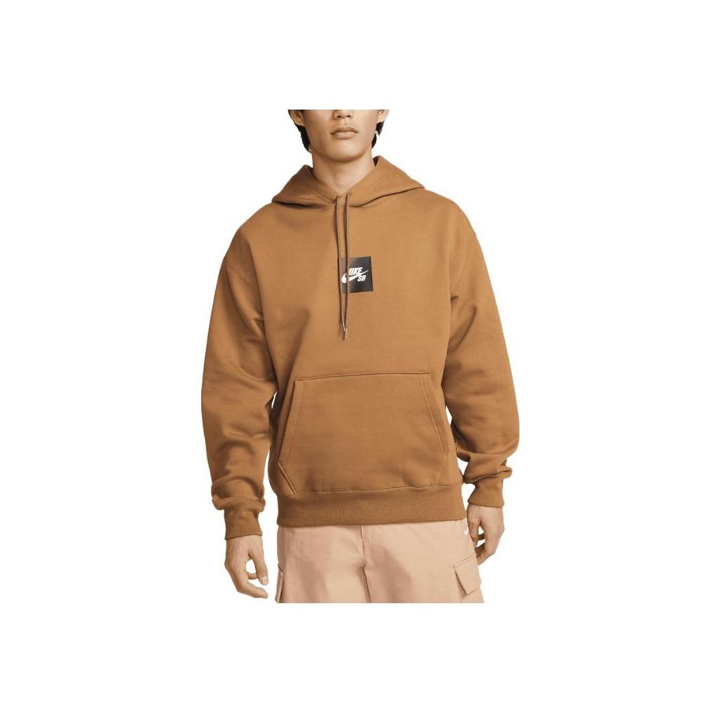 Nike Pattern Print Pullover Hoodie SS23 Men Tops Brown DV8840-270