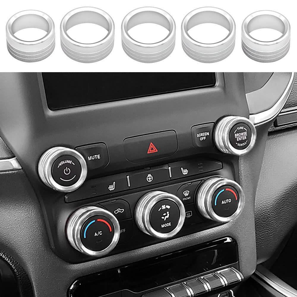 19-22 Dodge Ram Audio & AC Knob Decorative Ring