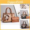 Stylish High-end Pu Leather Womens Tote Bag Set With Spacious Interior And Trendy Colors